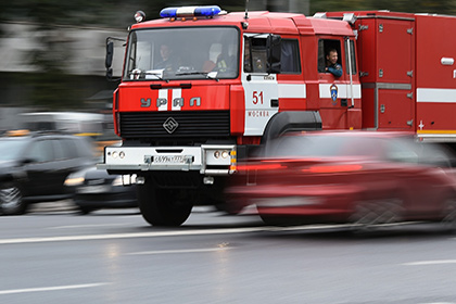 В центре Москвы сгорел автомобиль